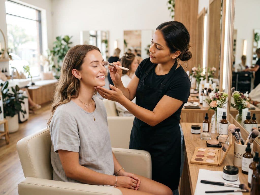 Maquillaje profesional con productos RVB LAB en Caldas de Reis