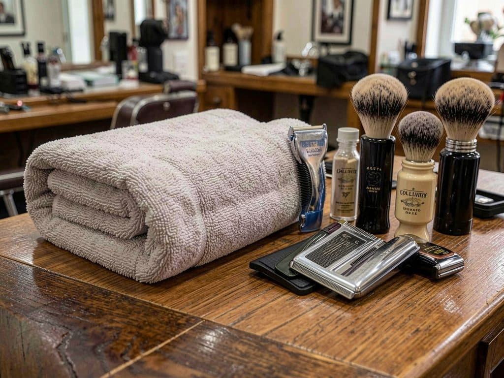 Ritual de afeitado de barba en la barbería de Caldas de Reis